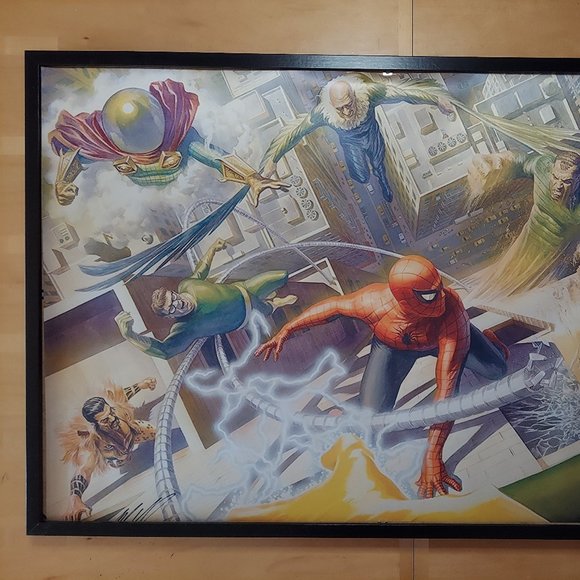 Alex Ross Spider--man vs The Sinister Six silk canvas Fabric Poster (36" x 24") - Picture 3 of 3